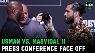 Jorge Masvidal vs. Kamaru Usman II Face Off | UFC 261 Press Conference