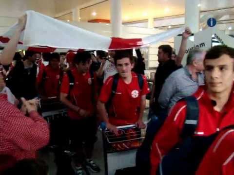 U17  ფეხბურთელთა დახვედრა აეროპორტში