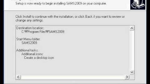 How to Install SAMS2010 Video