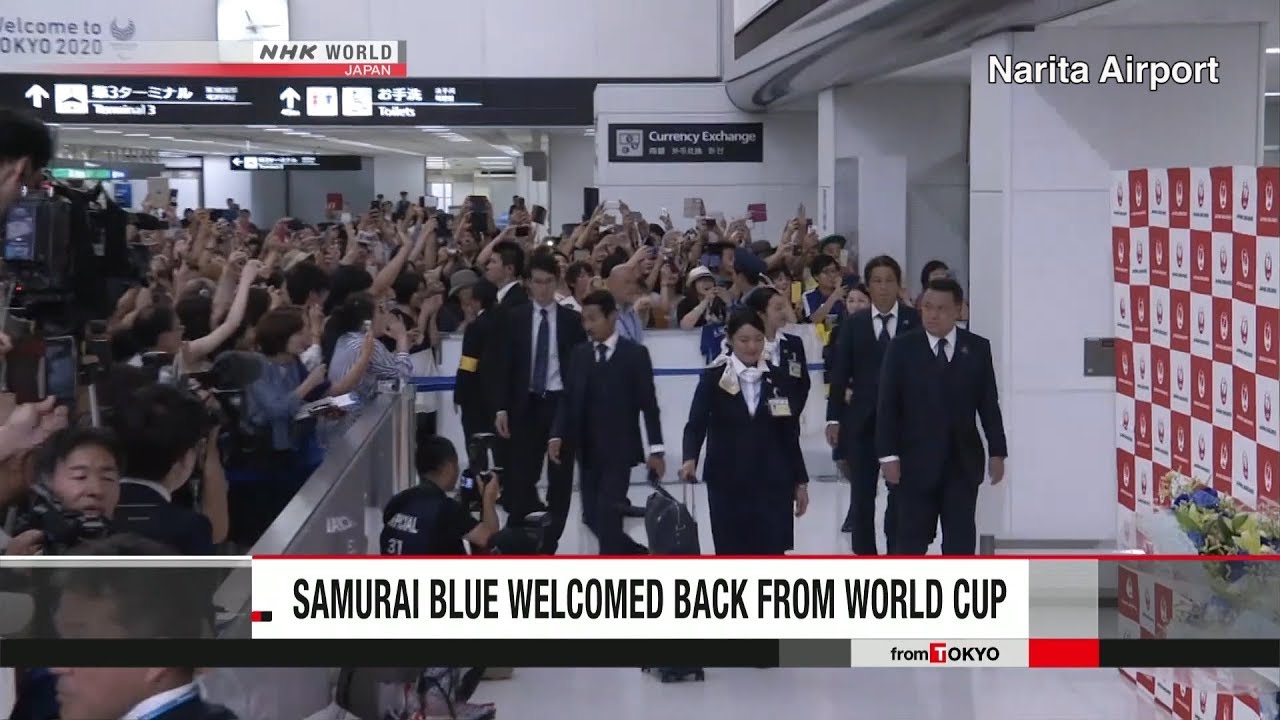 Samurai Blue Welcomed Back From World Cup Youtube