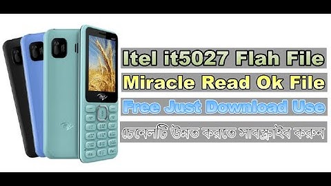 itel it5027 Flash File Miracle Read 100% Flash File Without Password @technicianrashedur
