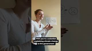 POV of a scientist explaining climate change to the government