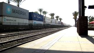 HD: National Train Day 2012 - BNSF Stack Train Fullerton Station, CA