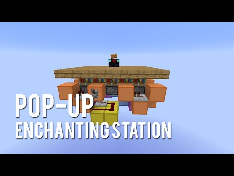 Redstone: Fancy Pop-Up Enchanting Station [Tutorial]