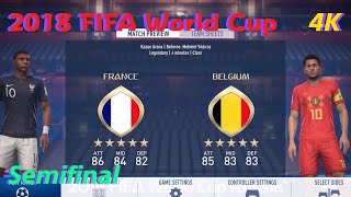 FIFA 18 Gameplay [PS5 4K] 2018 FIFA WORLD CUP Semifinal-France vs Belgium [EA SPORTS]