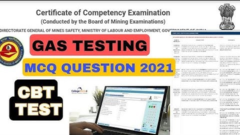 GAS TESTING MCQ/गैस टैस्टिंग EXAM MCQ 2021 CBT TEST GT EXAM gas testing apply DGMS Dhanbad online