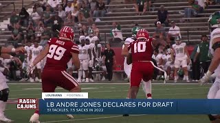 Cajuns LB Andre Jones declares for NFL Draft