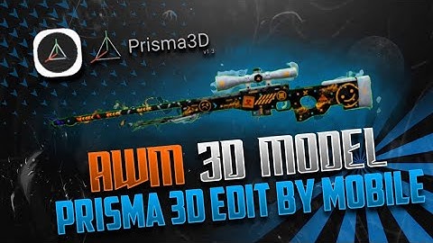 Free fire / Pubg AWM 3D model | Prisma 3d | Free fire 3d edit by mobile.