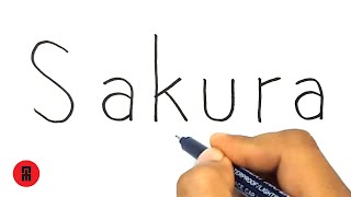 how to turn SAKURA word into sakura naruto picture