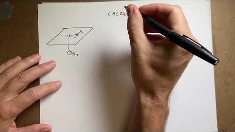 Lagrangian: Mass on a flat table connected to a mass hanging through a hole