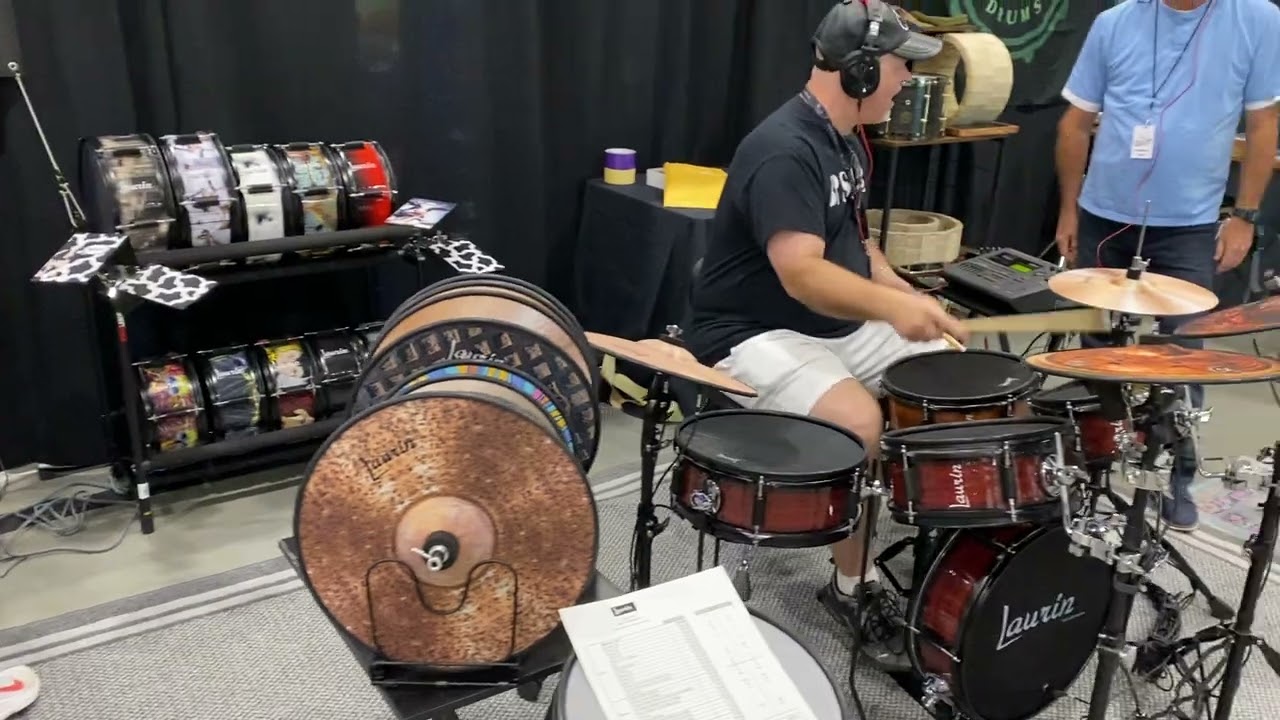 Trying out the Laurin Drums at Music City Drum Show 2024