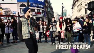 Perfect Beat Boxer Fredy Beats amazes audition live at Piccadilly Circus London March 2015 NEW