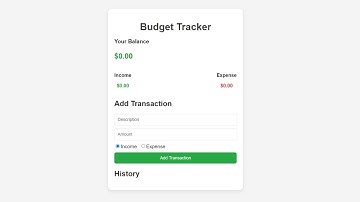 Frontend Projects: Build a Powerful Budget Tracker App with HTML, CSS & JavaScript