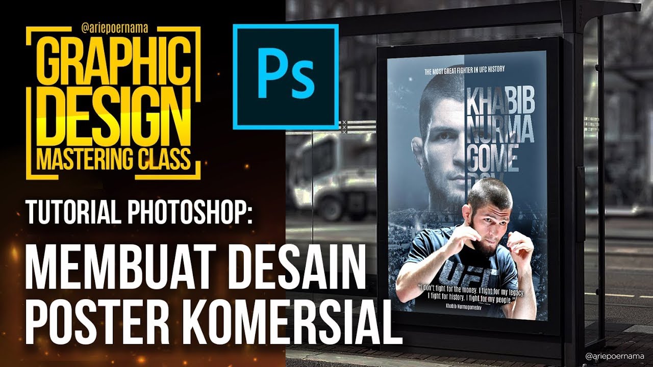 TUTORIAL PHOTOSHOP Membuat Desain Poster Dan Mock Up YouTube