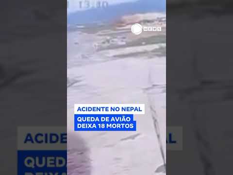 Queda de avião no Nepal deixa 18 mortos. 📲 #Recordnews #shorts
