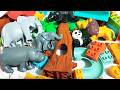 Satisfying Building Blocks ASMR Marble Run #86 Coaster and Wild Animals Live 30