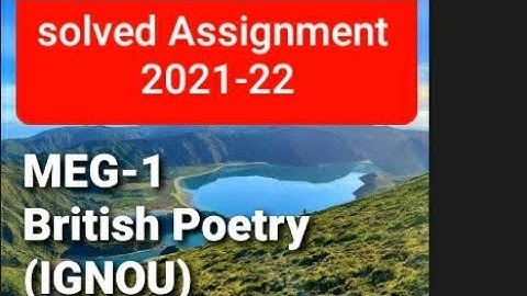 IGNOU MEG-1 SOLVED ASSIGNMENT 2021-22