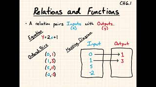 Relations and functions – notes