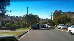 Road Drive through Sydney suburb blacktown