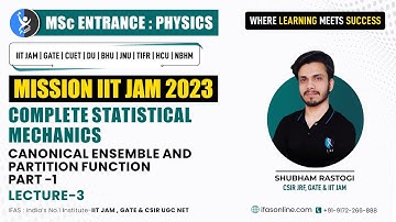 Canonical Ensemble Partition Function Derivation IIT JAM | Statistical Mechanics |