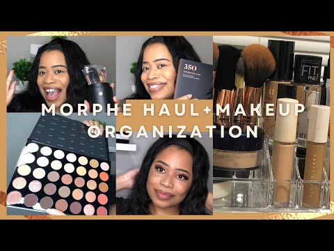 Morphe Haul + Makeup organization| my cut crease attempt lol