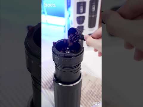 Портативна кавомашина HOCO HX80 15 W 1300 mAh Portable all-in-one coffee machine Black, видео 1