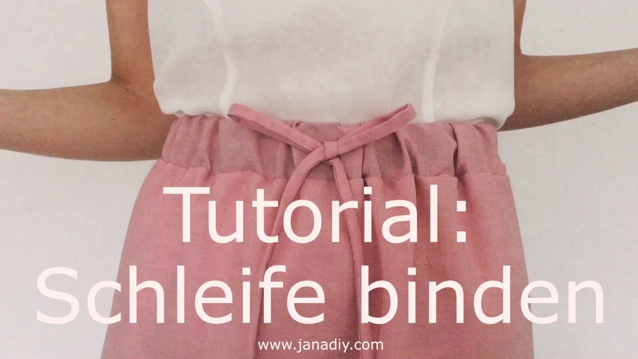 Schleife Binden An Rock Kleid Oder Bluse Diy Schleife Auch Als Geschenkschleife Moglich Youtube