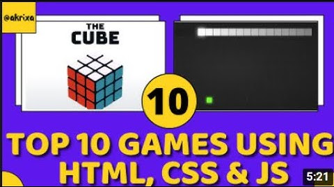 Top 10 games using Html,css,javascript in Hindi