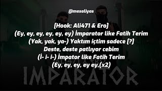 ALI471 x ERO - IMPARATOR LYRICS VIDEO Resimi