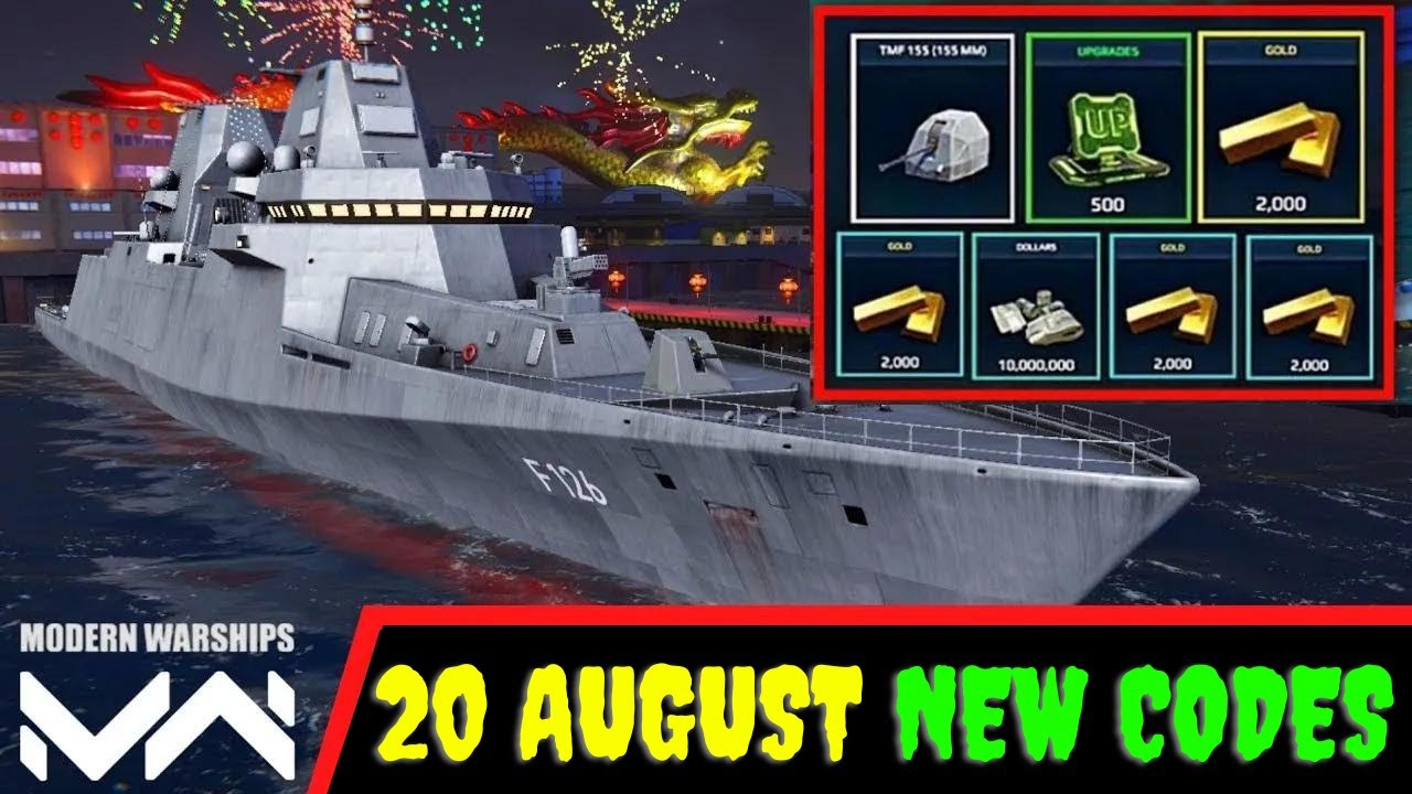 20 AUGUST - NEW MODERN WARSHIPS PROMO CODES 2023 || MODERN WARSHIPS ...