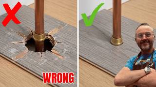 Pro Trick: Cut Laminate Flooring Around Radiator Pipes Like a Pro!