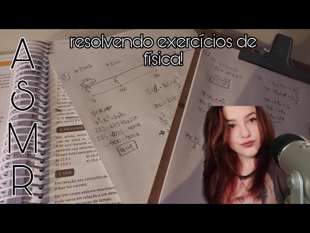 ASMR • vem dormir aprendendo FÍSICA! (MRU, MUV)