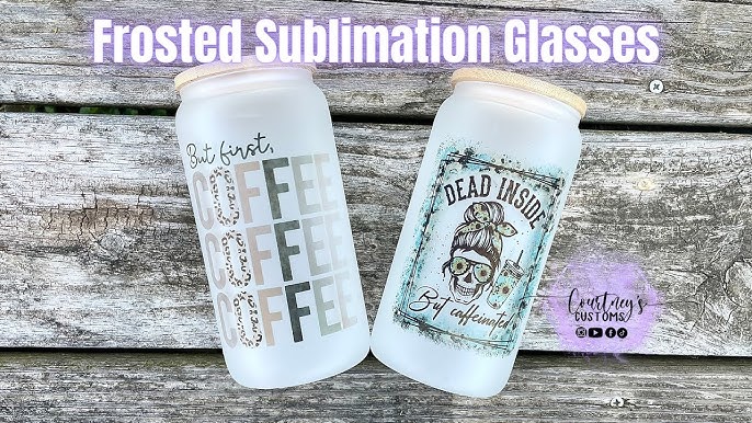 Sublimation Glass Cups Colorful Sublimation Glass Cans With - Temu