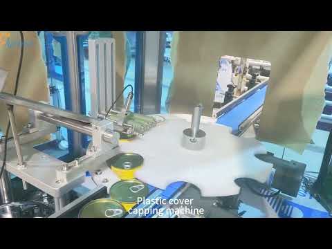 Beverage Bottles/Tin cans : Rotary Plastic Cover Capping Machine,fully automatic can capping machine