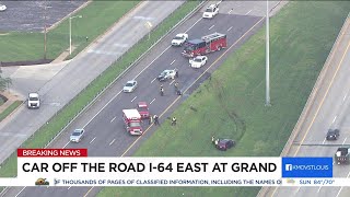 Crash closes lanes of EB I-64 in St. Louis