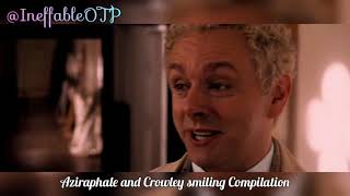 Aziraphale and Crowley smiling Compilation