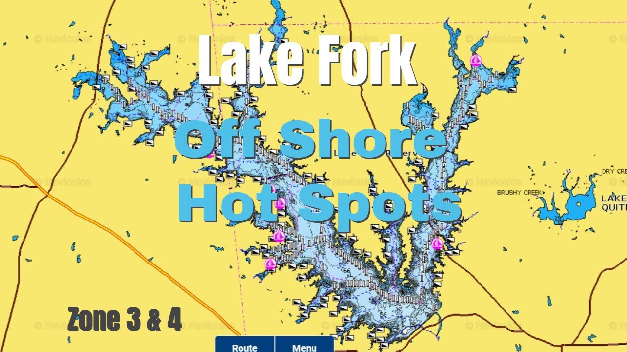 Lake Fork - LAKE BREAKDOWN - Off Shore Hot Spots - Zone 3&4 