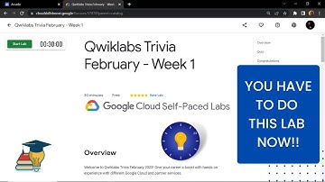 Qwiklabs Trivia February - Week 1 Solution