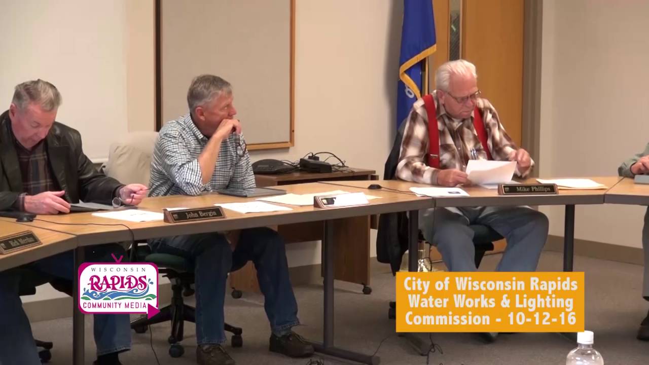 wisconsin rapids water works lighting commission meeting 10 12 16 water works and lighting wisconsin rapids