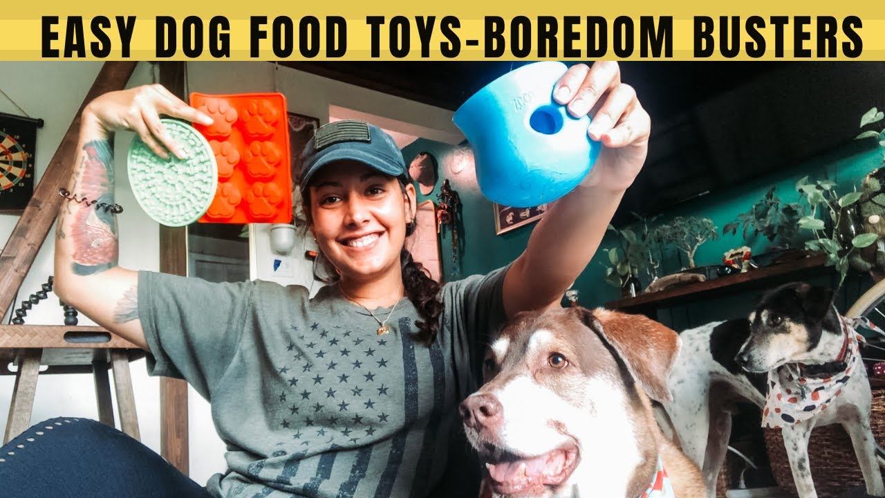 EASY DOG FOOD TOYS BOREDOM BUSTERS ENRICHMENT TOY RECIPES YouTube