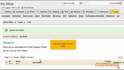 How to use the CMS in PrestaShop