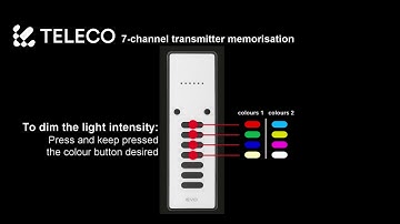 RGB or 1-colour LIGHTS - 7 ch transmitter memorisation