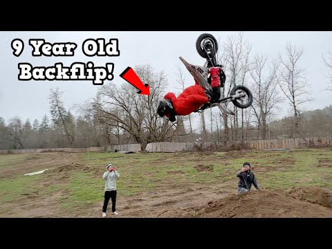 9 Year Old Backflips Dirt Bike (YOUNGEST EVER) - Buttery Vlogs Ep191