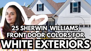 Sherwin Williams FRONT DOOR COLORS for WHITE Exteriors - 25 Ideas