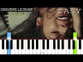 Olivia Rodrigo - drivers license | EASY Piano Tutorial