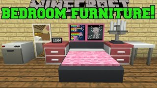 Minecraft: BEDROOM FURNITURE!!! (MIRRORS, DIGITAL CLOCKS, PAINTINGS, & MODERN BEDS!) Mod Showcase screenshot 4