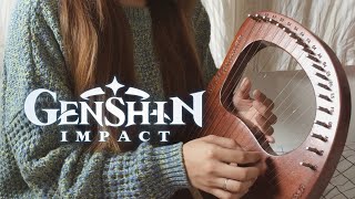 MOONLIKE SMILE - Genshin Impact OST - DragonSpine BGM 1 | Lyre harp cover - Janine faye