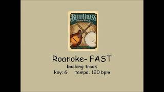 Video thumbnail of "Roanoke - bluegrass backing track FAST"