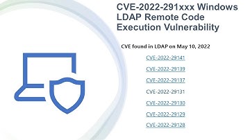 Windows LDAP Remote Code Execution Vulnerability May 2022 | CVE-2022-291xx