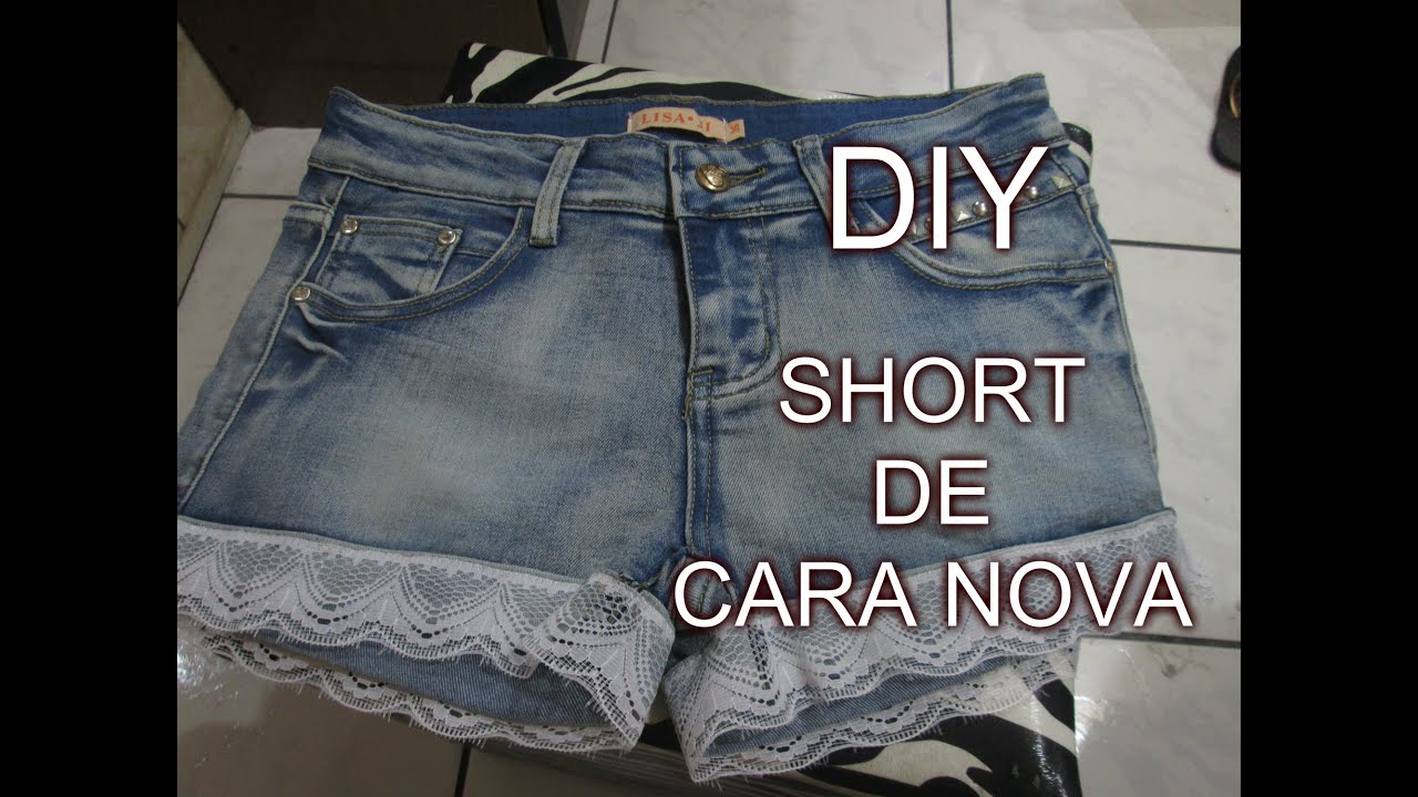 bermudas jeans customizadas